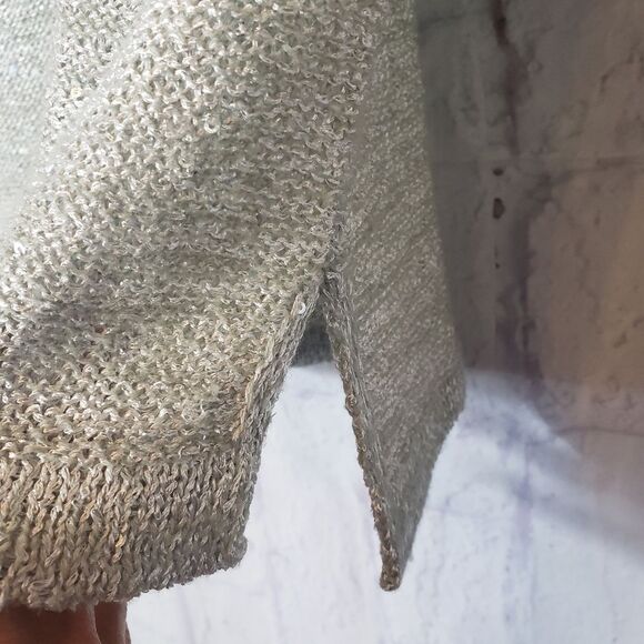 PECK & PECK Sequined Lightweight Ombre Pullover Sweater Petite Small - Picture 5 of 8